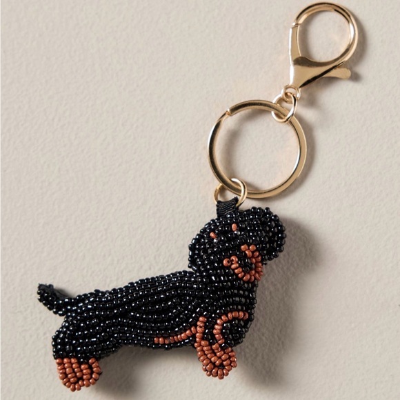 Anthropologie Accessories - Anthropologie Beaded Bag Charm - Dachshund, NWT